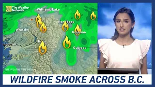 Shifting Winds Spread Wildfire Smoke Across Southern B.C. Saturday