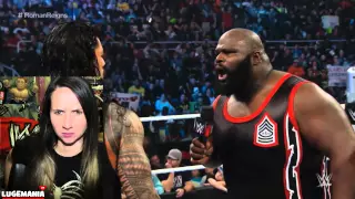 WWE Smackdown 3/12/15 Roman Reigns spears Mark Henry