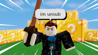 Bullying people in Lucky Block lol (Roblox Bedwars)