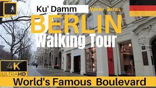 Berlin Germany【4K】Walking Tour in Ku'damm | Famous Street in Berlin | Berlin Shopping District ⭐⭐⭐⭐⭐