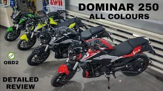 2023 E20 BS7 Dominar 250 All Colours | Complete Detailed Review | Exhaust Note | Price? #MxK