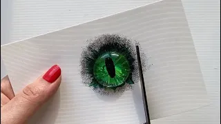 DIY Notepad Decor Idea | 3d dragon eye made of modelling clay  | Notebook Cover