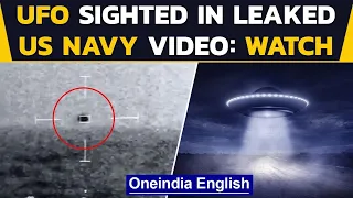 UFO sighted over ocean, vanishes into water in leaked US Navy video|Pentagon| Oneindia News