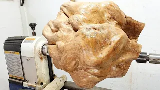 Woodturning - The Brain !! 【職人技】脳みその木を削る！