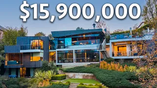 Touring a $15,900,000 FUTURISTIC Los Angeles Modern Mansion!