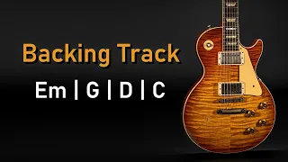 Pop Rock BACKING TRACK E Minor | 100 BPM | Em G D C | Guitar Backing Track