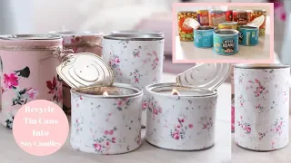 How to recycle tin cans into soy wax candles, best of waste