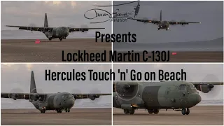 Lockheed Martin C-130 Hercules Aircraft Touch 'n' Go on Beach