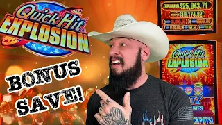 MASSIVE BONUS Saves the day! 😱 The new Quick Hits Explosion! Slot machine live play 🎰