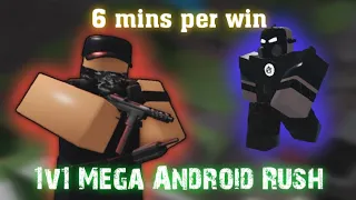 1v1 Mega Android Rush Strategy (6 mins per win???) - Roblox Tower Battles