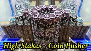 High Stakes Coin Pusher... Incredible Game...