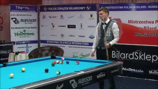 Mistrzostwa Polski w Bilard - Rumia 2016 K. Skowerski vs M. Skoneczny - FINAŁ 8 bil