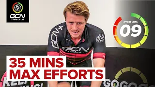 Maximum Intensity Hill Climb Efforts | 35 Minute HIIT Cycling Workout