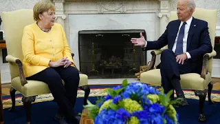 Joe Biden bids Angela Merkel farewell as he hosts the German chancellor for the final time