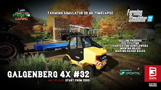 Galgenberg 4x/#32/MP Start From Zero/Seling Produce/Harvesting/Cultivating/FS22 4K Timelapse