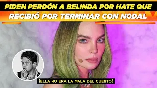 Piden perdón a Belinda por hate que recibió por terminar con Nodal 😱