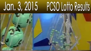 January 3, 2015 PCSO Lotto Results (Swertres, 6/55, 6/42, EZ2 & 6D)