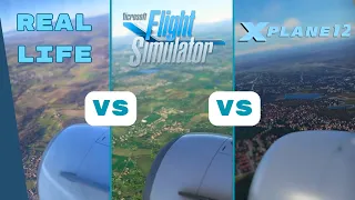 MSFS 2020 vs X-Plane 12 vs Real Life! Landing in Lyon