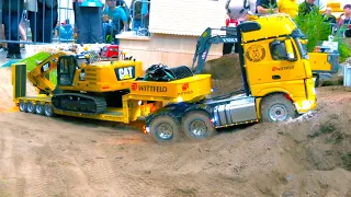 BEST OF RC TRUCKS AT THE CONSTRUCTION SITE / RC FAIR GERMANY / MB ACTROS HUIAN - TAMIYA - KABOLITE