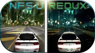 NFS UNDERGROUND vs UNDERGROUND REDUX (2017 mod) Need for Speed Underground Evolution graphics 1080p