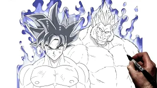 How To Draw Goku (Mui Oozaru) | Step By Step | Dragon Ball