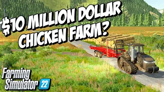 Trying to Make $10 Million Dollars on our Chicken Farm in a YEAR | Farming Simulator 22