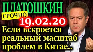 ПЛАТОШКИН. Если Китай вскроет реальную экономическую статистику 19.02.20