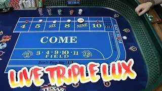 BIG RISK BIG WIN Craps Strategy - Live Craps Triple Lux Pressing #1