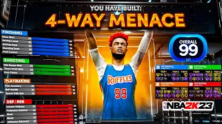 NEW "4-WAY MENACE" IS GAME BREAKING ON NBA2K23 - THIS DO IT ALL ISO BUILD MUST BE PATCHED!