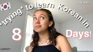 🇰🇷learning Korean in 8 days…. yay🇰🇷