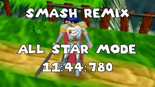 (Old Record) Smash Remix v1.0.1 - Marth All Star Mode Speedrun - 11:44.780 (N64 Capture)