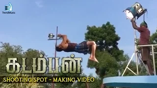 Arya's breath taking Stunts  #Kadamban Shooting Spot |  Making Video | Trend Music
