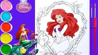 Coloring Ariel The Little Mermaid || Under the Sea || Disney Princess Coloring Page