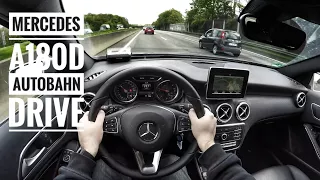 Mercedes-Benz A180d (2017) | POV Drive on german Autobahn