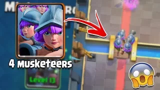 NOUA CARTE: 4 MUSKETEERS !! + HOARDA LA NIVEL MAXIM !! Clash Royale Romania !!