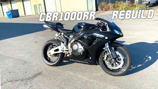 HONDA CBR1000rr Wrecked Bike Rebuild (PT.4 FAIRING INSTALL)