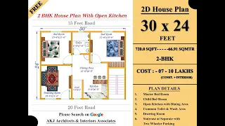 30*24 House Plan || 30*24 Ghar ka Naksha || 30*24 House Plans with Car Parking || 30x24 House Plan