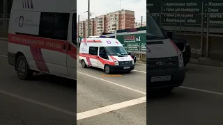 Ambulance with siren horn