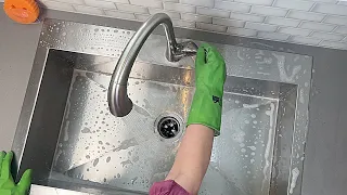 How to Clean and Shine Stainless Steel Sink ✨