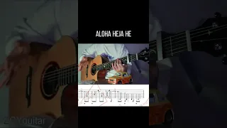 Aloha Heja He - Fingerstyle Guitar Cover with tab #shorts #short