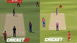 Cricket 22 vs Cricket 19 - Side By Side Comparison