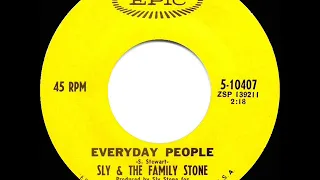 1969 HITS ARCHIVE: Everyday People - Sly & the Family Stone (a #1 record--mono 45)