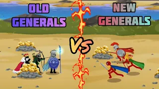 Old Generals Zarek Archis Spearos Vs New Generals Xiphos Atreyos Kytchu - Stick War 3 Epic Battle