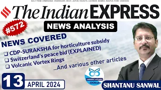 Indian Express Newspaper Analysis | 13 APRIL 2024 | Volcanic Vortex Rings | Mount Etna | UPSC 2024