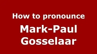 How to pronounce Mark-Paul Gosselaar (American English/US)  - PronounceNames.com