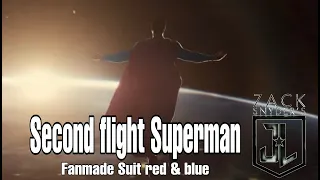 Second flight superman on the zack snyder justice league (Fanmade suit red and blue)