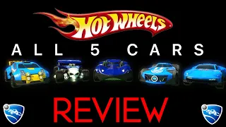 All 5 Hot Wheels Cars REVIEWED! Twin Mill 3, Bone Shaker, Gazella, MR11, Fast 4WD in Rocket League