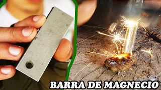 Pedernal o Ferrocerio De magnesio - Barra De Supervivencia Para Encender FUEGO ¿Vale La Pena? YMX