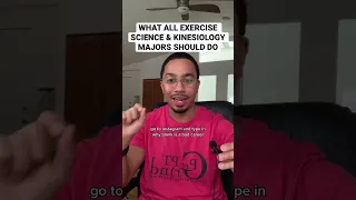 What all exercise science and kinesiology majors should do