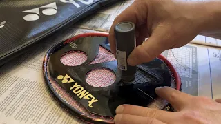 How To Stencil Yonex Logo To Badminton Racket | Painting Logo To Astrox 77